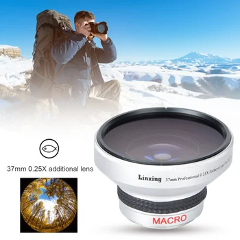 Obiettivo Fisheye Aggiuntivo per Fotocamera, Lente Fisheye da 37mm Impermeabile per Fotografi, Accessori per Fotocamera, Regalo