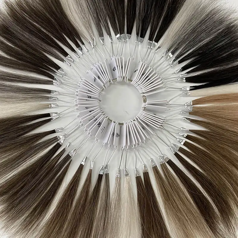 61 Colors Human Hair Color Ring For Men Toupee Salon