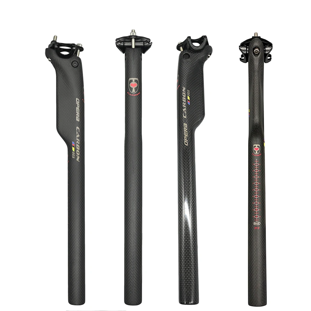 Tige De Selle Carbone T800 Pour VTT Ou Route - Diamètres 27.2/30.8/31.6 Mm - Longueur 350 Mm - Légère