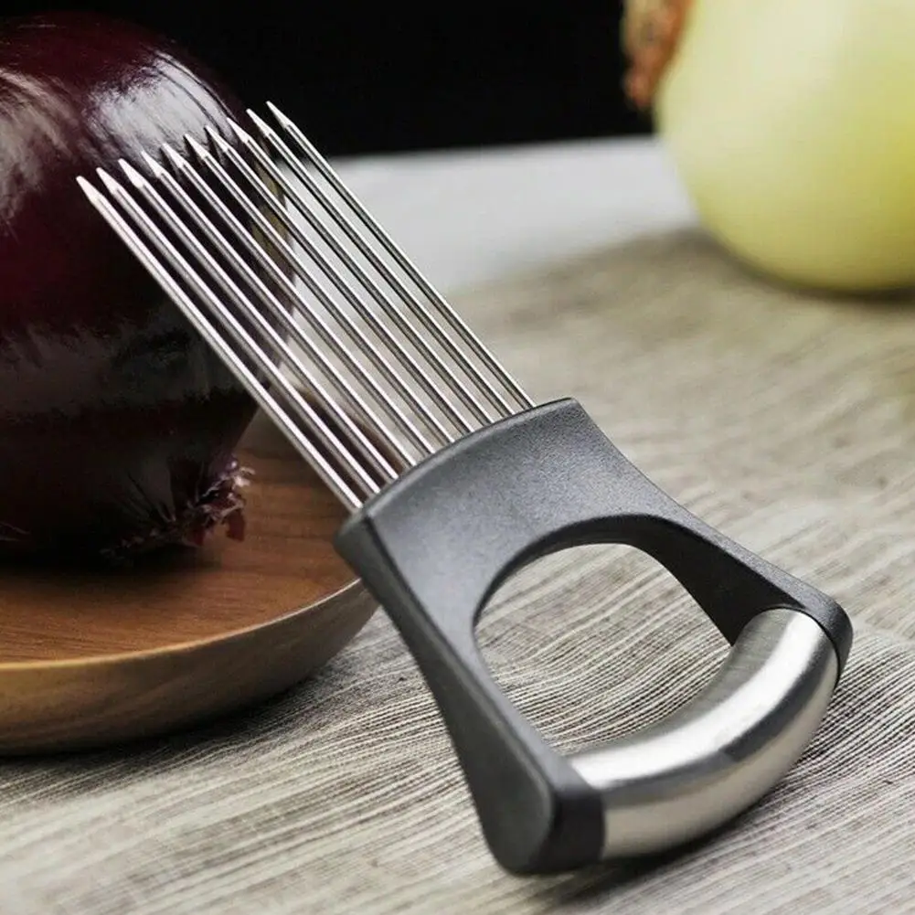 Stainless Steel Onion Needle Fork fruit vegetable peeler Vegetable Fruit Slicer Tomato Cutter Cutting Holder Kitchen Vegetables Tool Cozinha Acess&oacute;rio