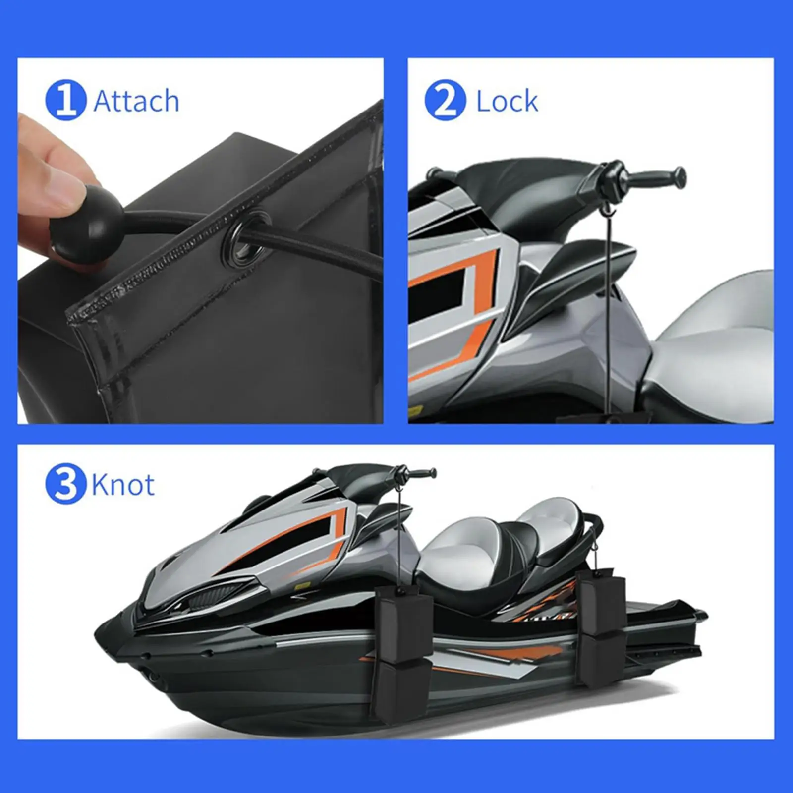 2x Pwc Fender Bumper for Docking Black Protector Sturdy Safe Jet Ski Bumper
