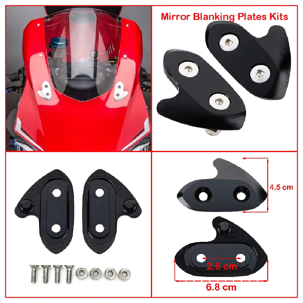 

Fits for Yamaha YZF R1 R1M R1S YZF-R1 LE YZF-R1S 2015 2016 2017 2018 2019 Motorcycle Mirror Block Off Plates Blanking Plate Kits