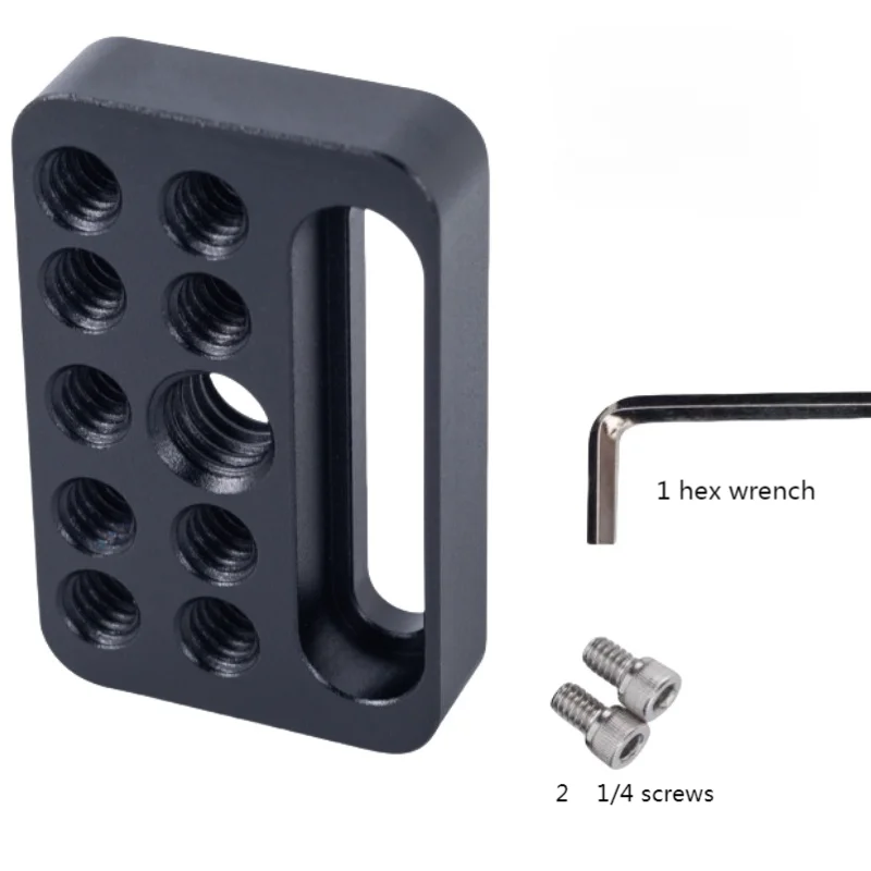 Used for installing cheese board camera cage on guide rail block 1/4 inch 3/8 inch porous connection quick installation board camera tripod plate,camera mount plate,camera base plate