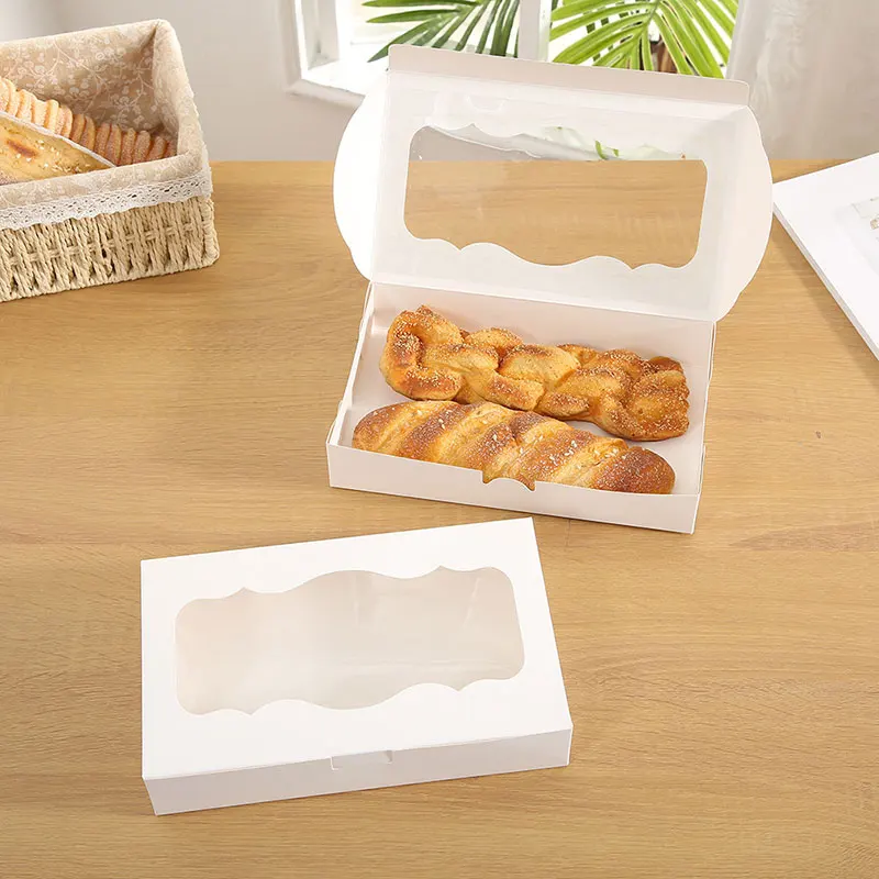 10Pcs White Kraft Paper Gift Box Containers With Clear Window-Perfect for Packaging,Wedding,Party,Christmas,Birthday Decorations 4