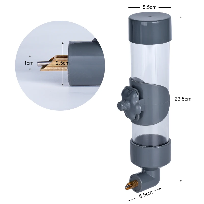 Plastic Parrot Drinking Kettle Hanging Nipple Water Dispenser Automatic Rabbit Drinker Bottle Hanging Feeder Water Dispenser
