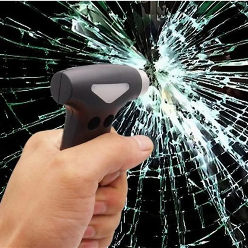 2 in 1 Auto Notfall Sicherheit Escape Hammer Glas Scheibenzertrümmerer  Gurtschneider Werkzeug - AliExpress