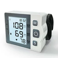 English Voice BP Sphygmomanometer LCD Display Tonometer Tensiometer Digital Blood Pressure Monitors Medical Wrist Device 2