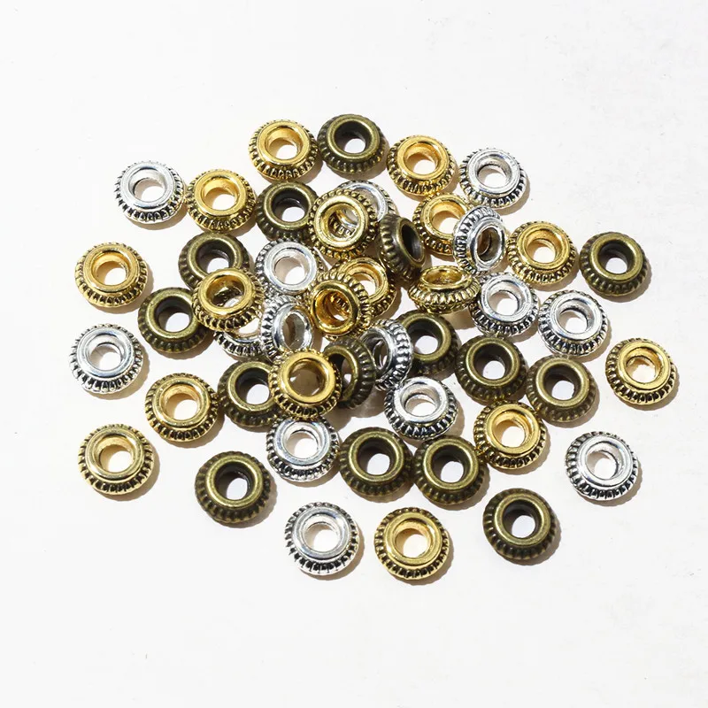 50 teile/los Antike Gold Silber Überzogene Ball Crimp Ende Perlen Dia 5mm Stopper Spacer Perlen Für Diy Schmuck Machen ergebnisse Liefert