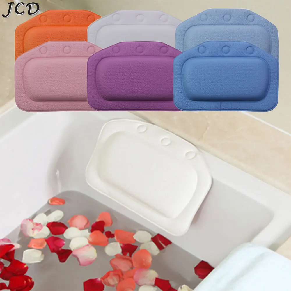 21*31cm Neck Bathtub Cushion SPA Bath Pillow Soft Headrest With Suction Cup Bathroom Supplies Bath Accessories bath pillow