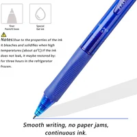 Transparent Pole Erasable Gel Pen Comes with Eraser 0.5mm Blue Black Magic Ink Smooth Writing Washable School Office Stationery 2