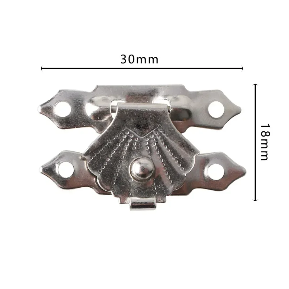 10Pcs Vintage Wooden Box Decorative Latch Antique Bronze Iron Jewelry Box Padlock Hasps Latch Clasp Lock Wooden With Screws