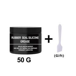 Waterproof Silicone Lubricant Grease for Rubber Seal Conditioning and Maintenance (50g)