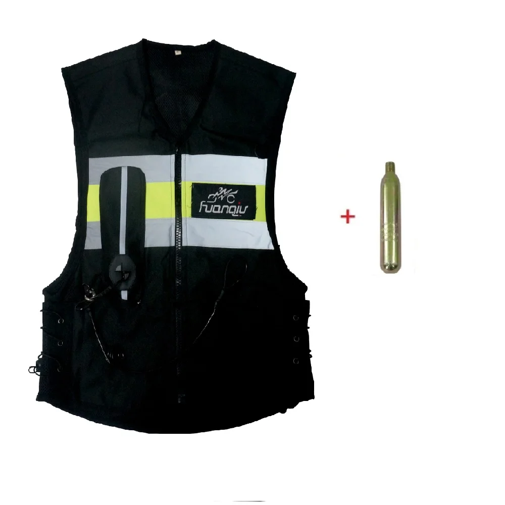 Gilet Airbag Con Cerniera Moto Rcycle Moto Racing Sistema Airbag Avanzato Professionale Moto Cross Airbag Protettivo Fluorescente Nero