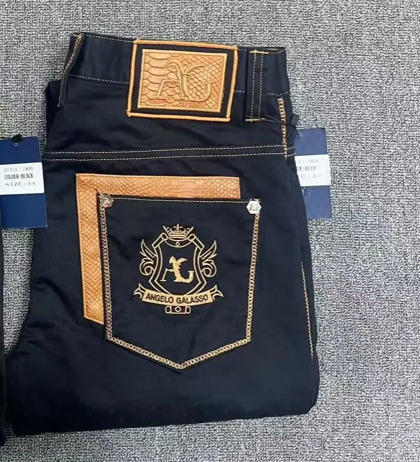 BILLIONAIRE Jeans cotton men 2024-2025 Autumn winter new thick commerce Business elasticity brief designed gentlemansize 32-42 5