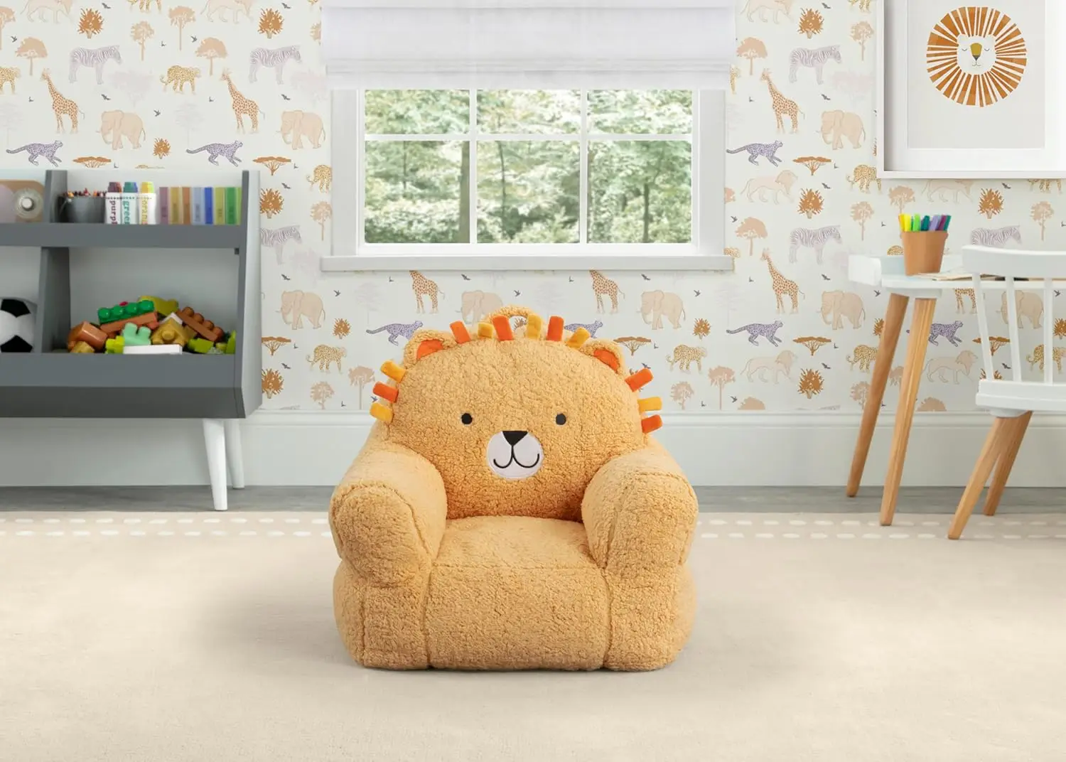Children Lion Cozee Buddy Chair, Orange 4