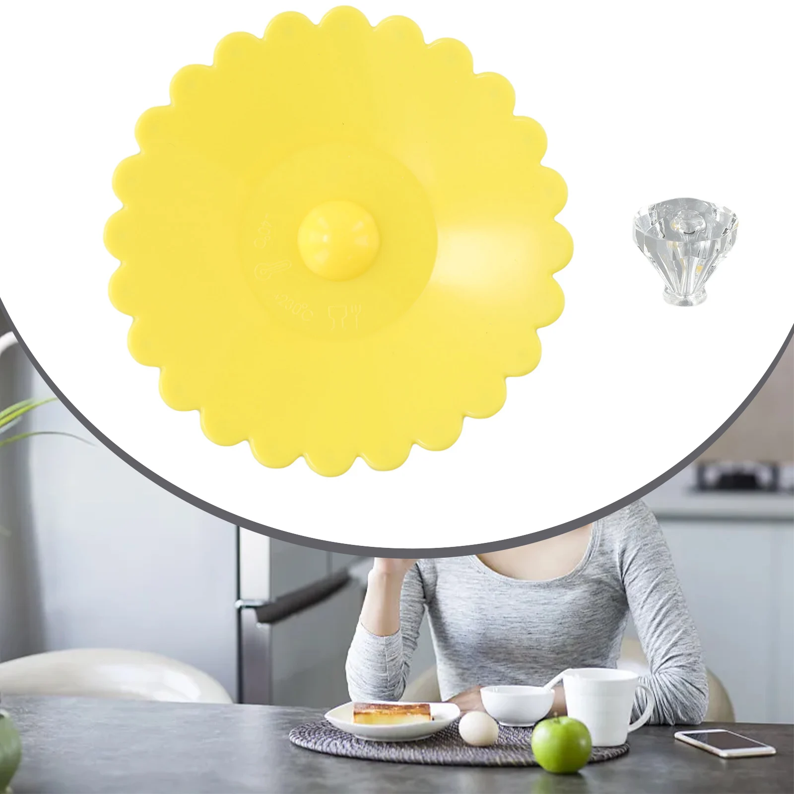 

New Silicone Cup Cover Diamond Flower Pattern Decoration Cup Lid Heat-resistant Leak Proof Sealed Lids Dustproof Suction Cover