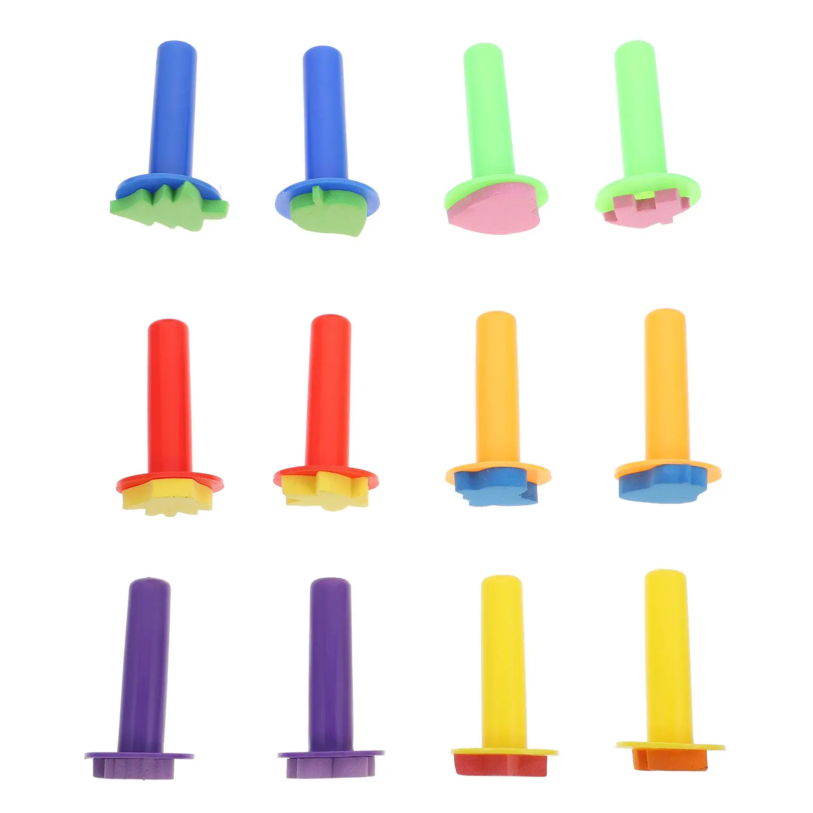 12Pcs 어린이 DIY 스탬퍼 다채로운 인감 그리기 스탬퍼 교실 보상 스크랩북 파티 용품 크리 에이 티브 아트 공예