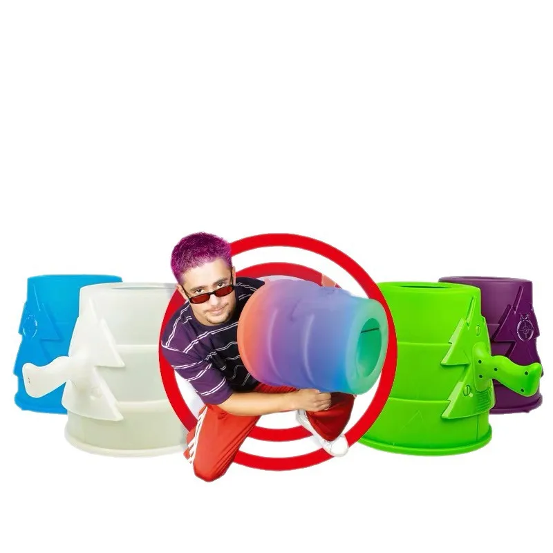AIRZOOKA Air Vortex Cannon Blaster: Pistola Giocattolo Scherzosa Antistress che Spara Palline d'Aria Invisibili fino a 15 Metri per Giochi di Gruppo - immagine 6