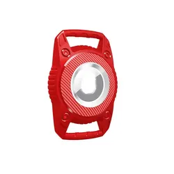 Waterproof Airtag Holder Keychain - Durable TPU Protection with Key Ring (Red)