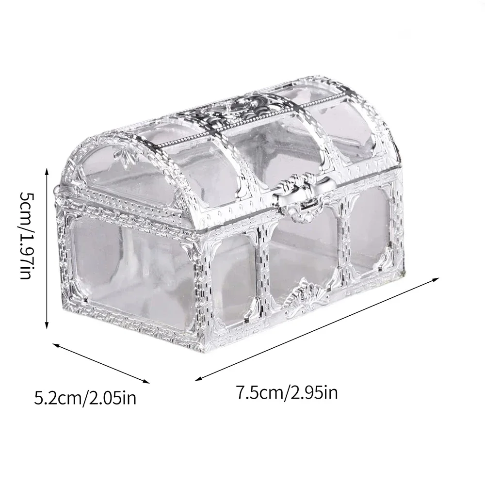 1PC Treasure Box Ornament Plastic Hollow Storage