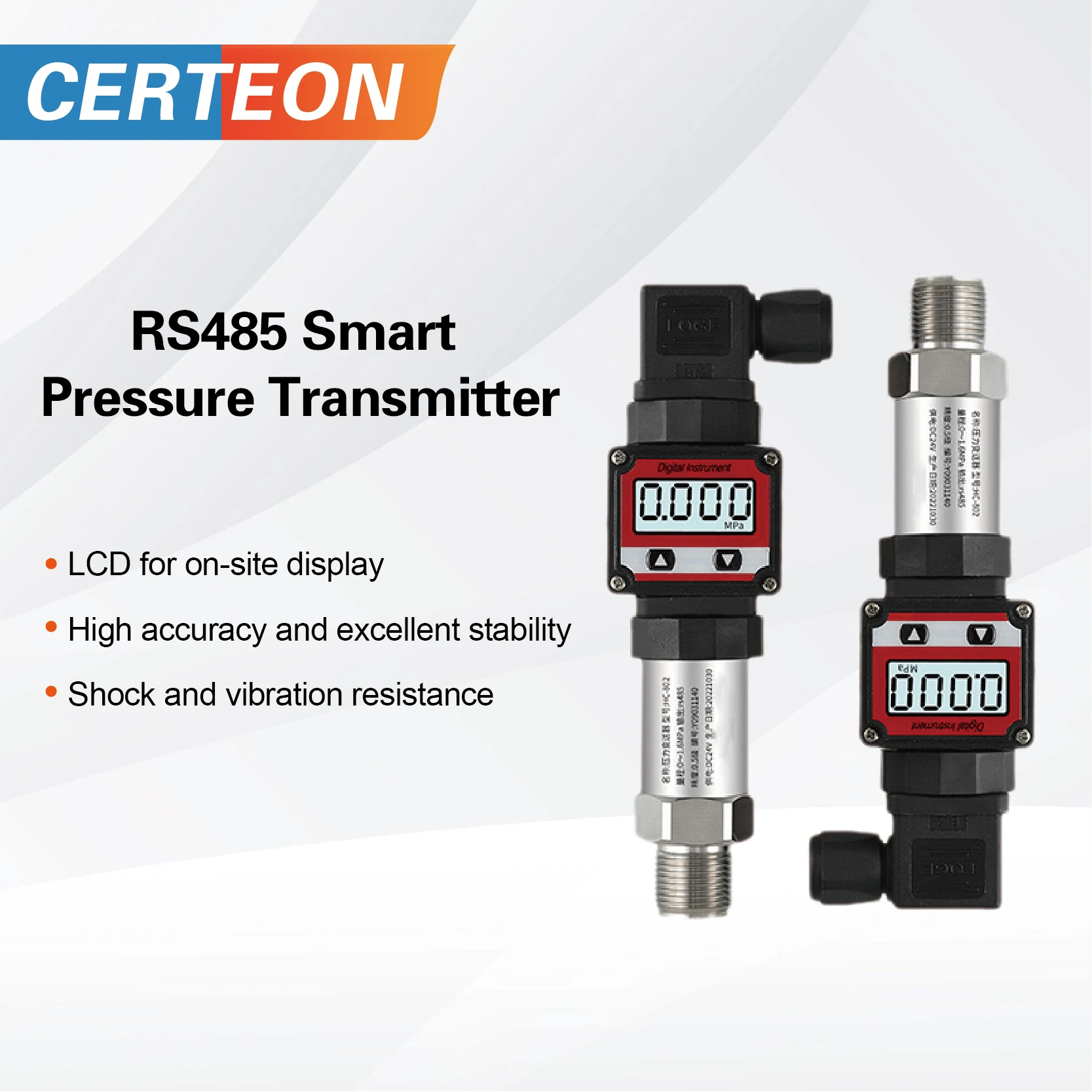 Pressure Sensor LCD Display Pressure Transmitter Digital Pressure Sensor Transducer with Display Industrial Gauge