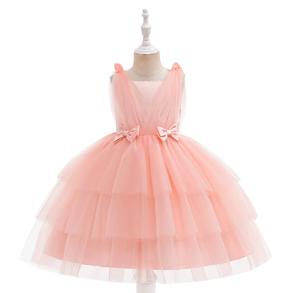 

Toddle Pink Dress Baby Girls Birthday Dress for 1St Newborn Baptism Pink Clothes Toddler Kid Elegant Christening Party Tutu Gown