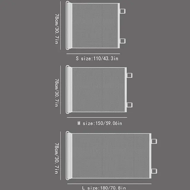 Adjustable Pet Mesh Isolation Net Reinforced Anti-Escape Retractable Pet Gate Multi-purpose Double Lock Safety Barrier for Cat 6