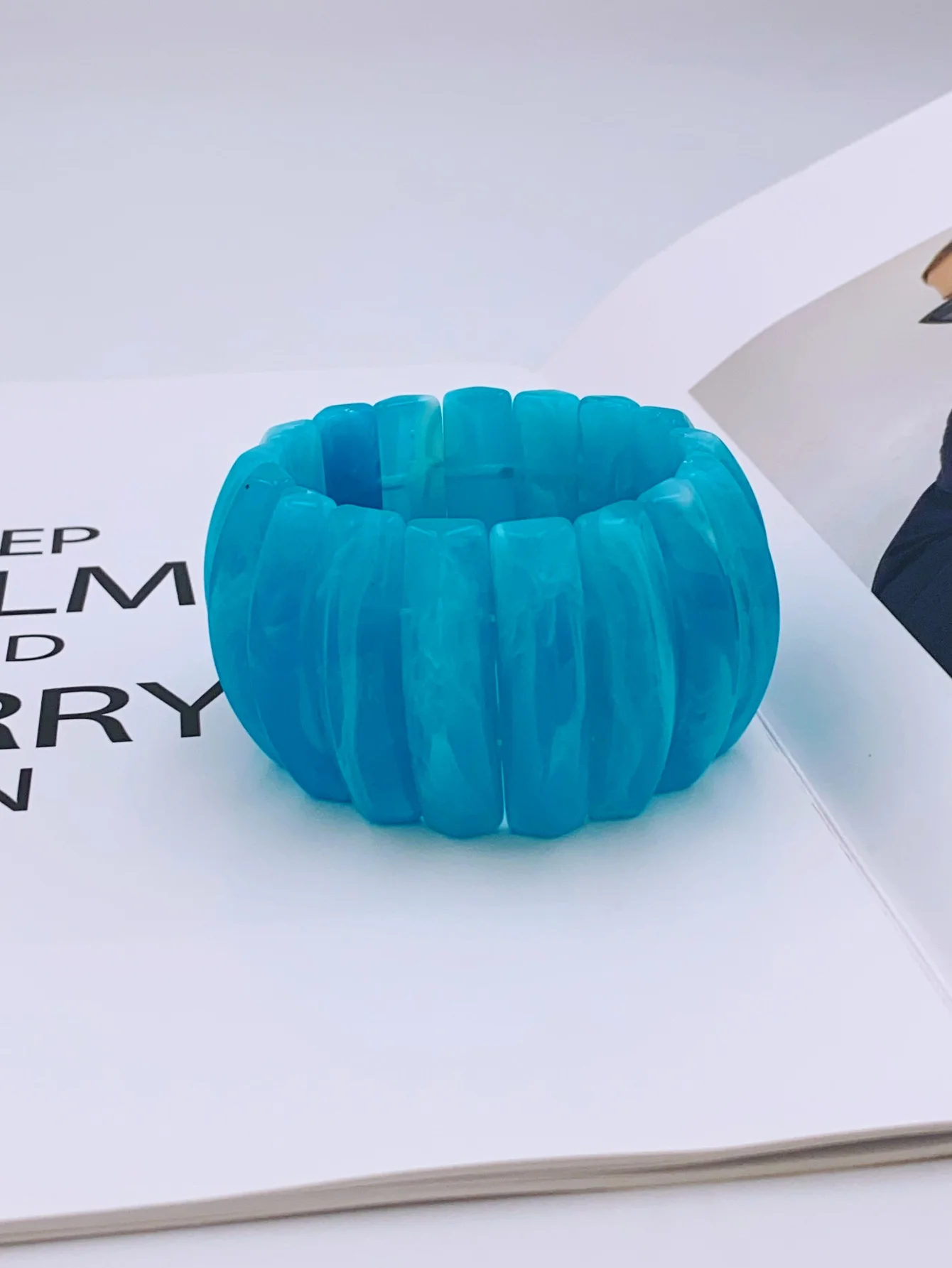 Handcrafted Acrylic Bangle Bracelet with Unique Shape, Elasticity and Perfect for Women's Everyday Wear bangle bracelet 4