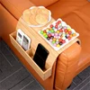 Couch Cup Tray Wooden Space Saving  Furniture Storage Tray Sofa armrest tray collapsible sofa wall table bamboo sofa arm support 4