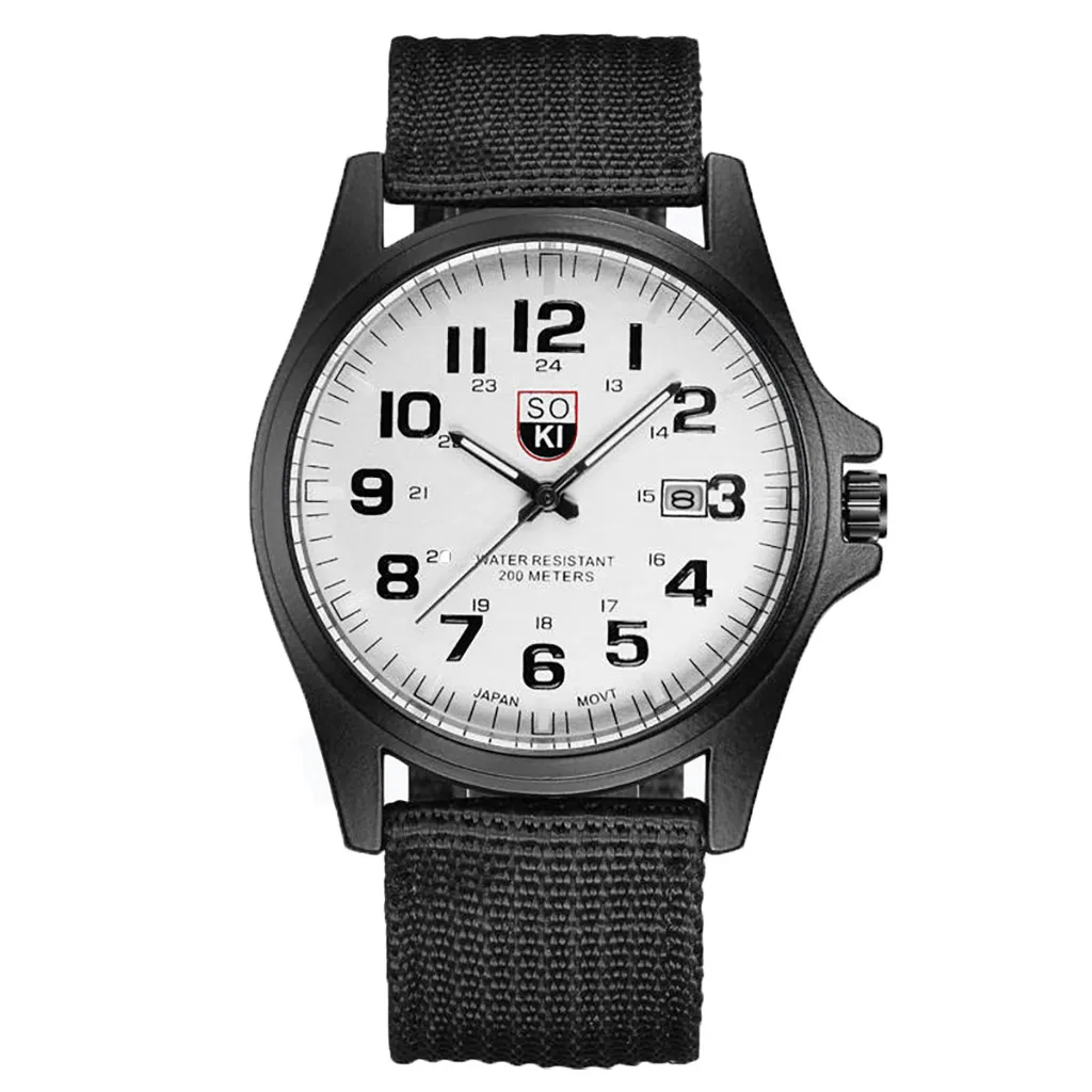 Trendy Classic Men's Quartz Watches Calendar Casual Men's Wristwatch Nylon Strap Men's Watches Relogio Masculino Reloj Hombre 