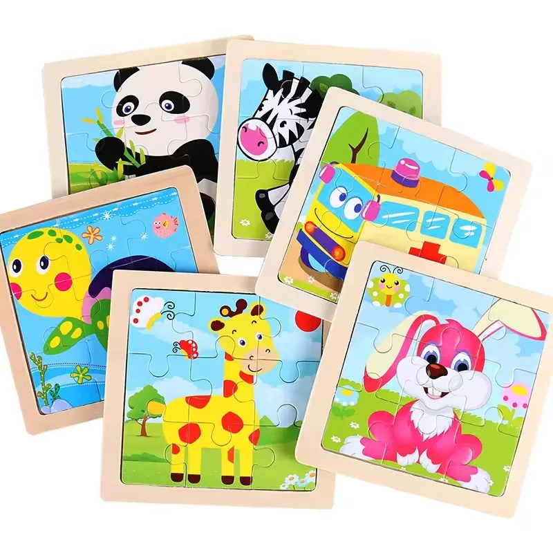 Colorful Wooden Puzzles for Kids Educational Shape and Color Recognition Toy Perfect Gift for Boys and Girls Ages 1-3 wooden jigsaw puzzles educational puzzles