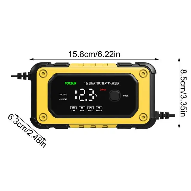 Battery Jumper Starter Portable Jump Starter Power Pack Powerful Device with LCD Screen 12V for Automobile Truck Motorcycle 6