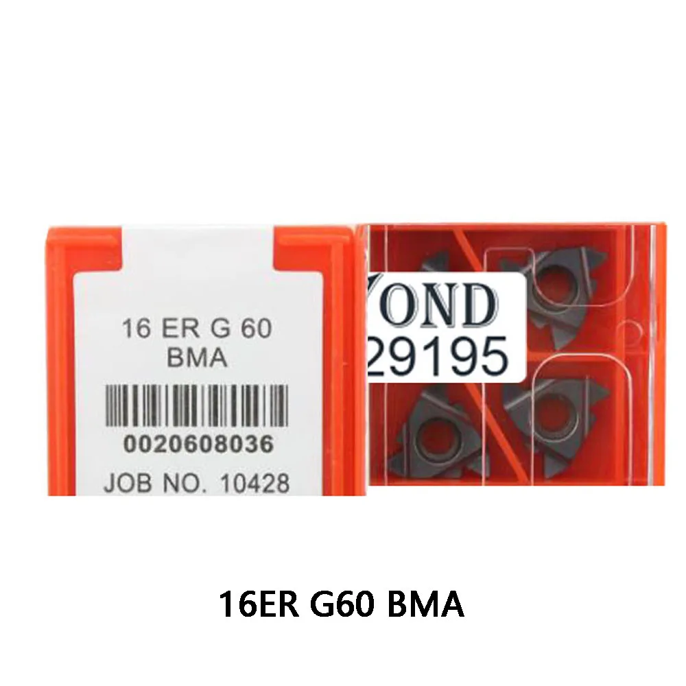 

Оригинальный 16ER G60 BMA резьбы вставки карбида 16 ER G 60 10 шт./кор. Tunring инструмент токарный станок с ЧПУ режущие инструменты
