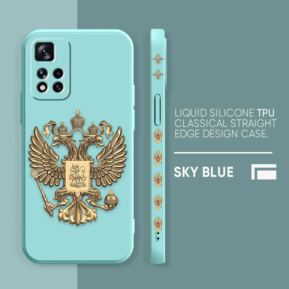 thumbnail image 1 of Funda para Redmi Note 12 11 11T 11R 11E 10 9 8 7 7S PRO PLUS 4G 5G Funda de silicona líquida Simple emblema de la Federación Rusa, 1 of 5