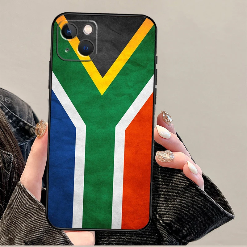 South African Flag Case For iPhone 11 12 13 14 15 Pro Max XS X XR SE 2020 2022 7 8 Plus 12 13 mini Phone Cover