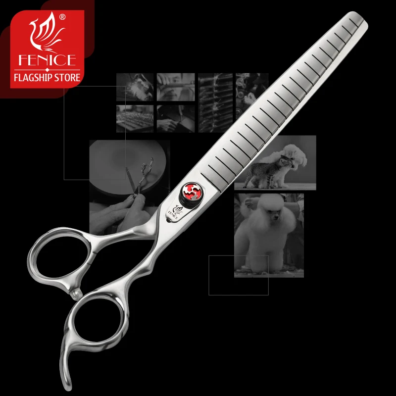 Professional Dog Grooming Scissors 7.0/7.5 inch JP440C Cutting Thinning Shears For Pet Beauticians Groomers Fenice dog grooming scissors