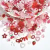 Random Mixed Sweet Red White Series Nail Charms 3D Resin Hollow Out Heart Bow Strawberry Cherry Nail Art Decorations Accessories 4