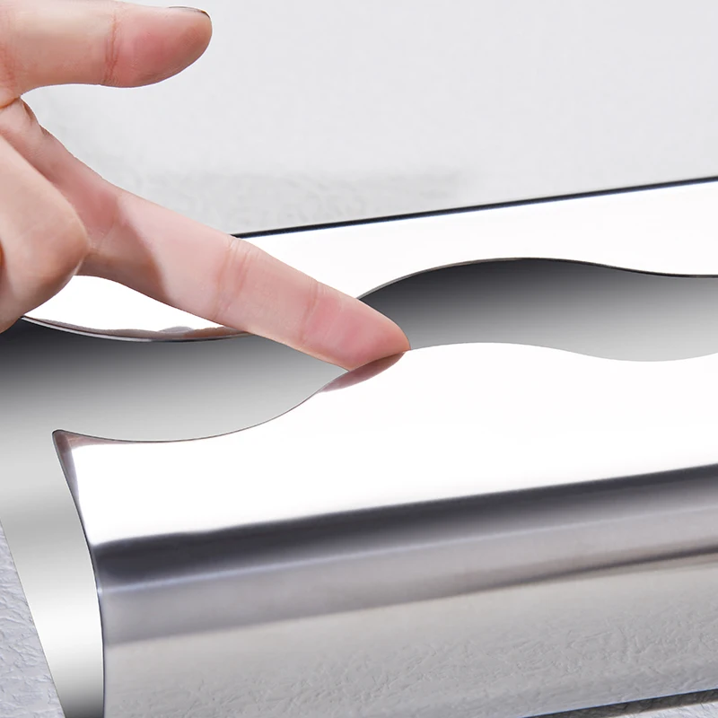 Stainless Steel Mirror Tissue Box, Silver, Minimalist, for Home Decoration, Hotel, 1 3