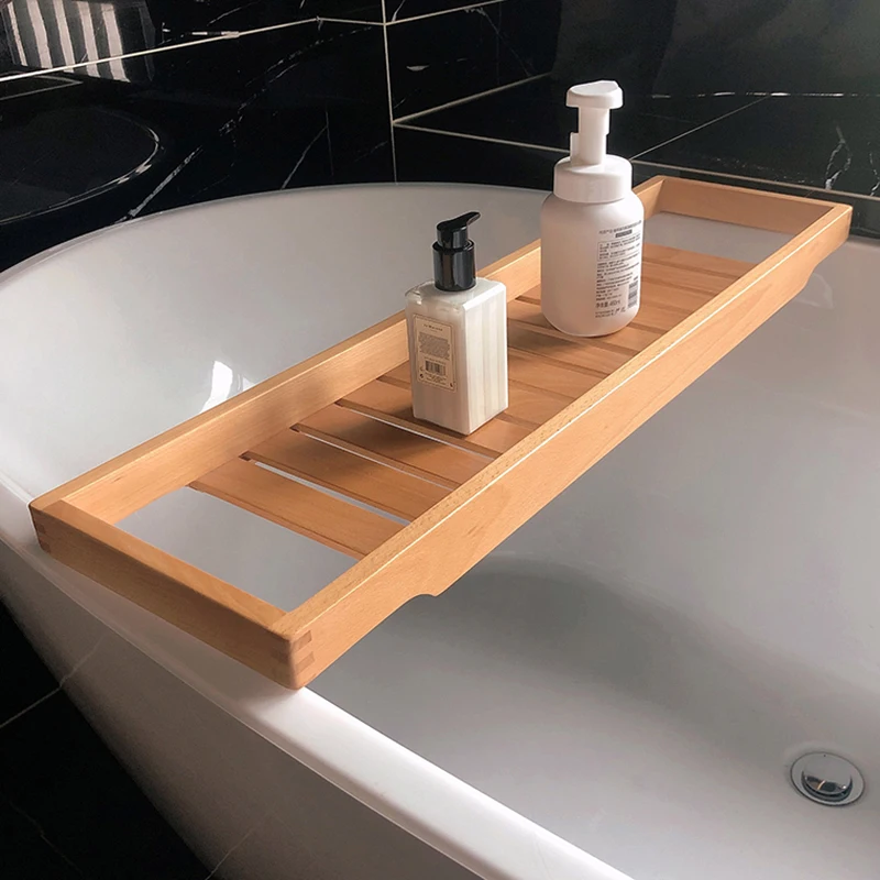 Veichin Bathroom Decor Counter Tray, Bamboo Vanity Tray with Double-Sided  Sign, Toilet Paper Basket Countertop Organizer, Toilet Tank Tray