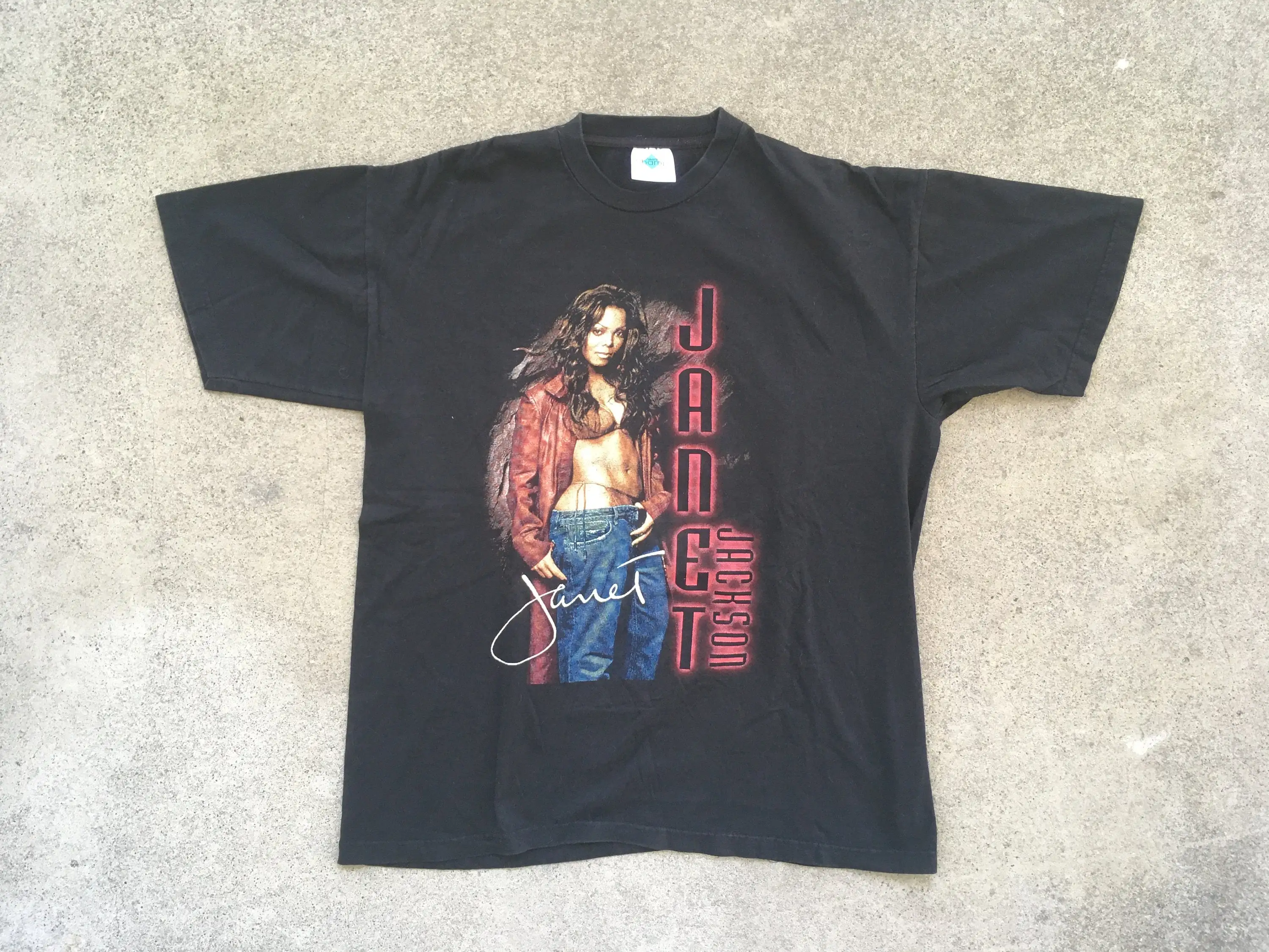 Vintage Janet Jackson All For You 2001 Tour Black Cotton