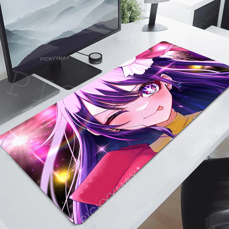 

Mouse Pad Oshi No Ko Anime Large Gamer Mousepad Keyboard Mat XXXL Mouse Mats 31.4x11.8in Rubber Desk Pad XXL Laptop Rugs