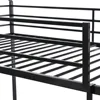 Twin Over Twin Metal Floor Bunk Bed with Slide,Metal Junior House Twin Size House Bunk Bed Frame with Ladder & Roof for Boy Girl 5