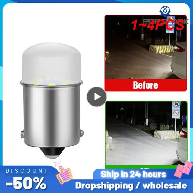 1~4PCS Ba15S 1156 LED Bulb PY21W BAY15D 1157 Turn Signal Light 12V 7000K White Super Bright Car Reverse Brake Parking Lamp