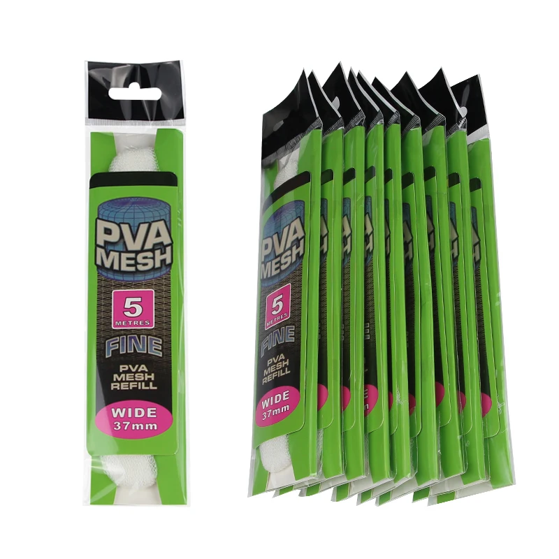 Fishing Net 10 Pcs/Lot PVA Mesh soluble 5M 25mm 37mm Carp Carpe Fishing pva Carpfishing PVA Mesh Net Malla Pesca Filet Peche fishing net