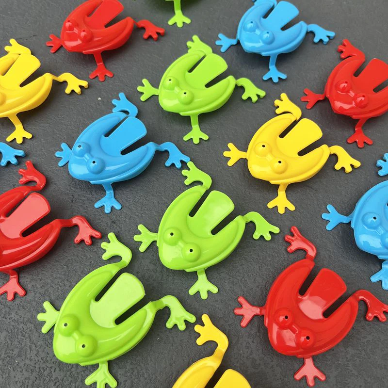 

5-50 Pcs Jumping Frog Bounce Fidget Toys For Kids Novelty Assorted Stress Reliever Toys For Children Birthday Gift Party Favor