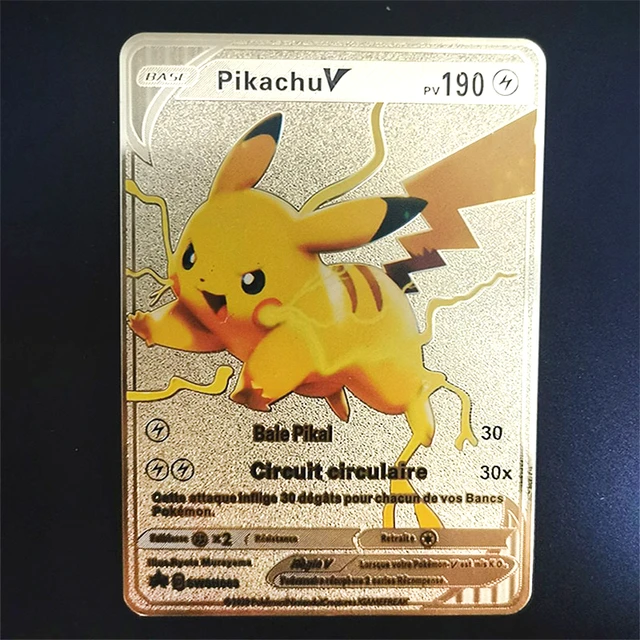 Pokemon Gold Metal Card Pikachu Choose Eevee