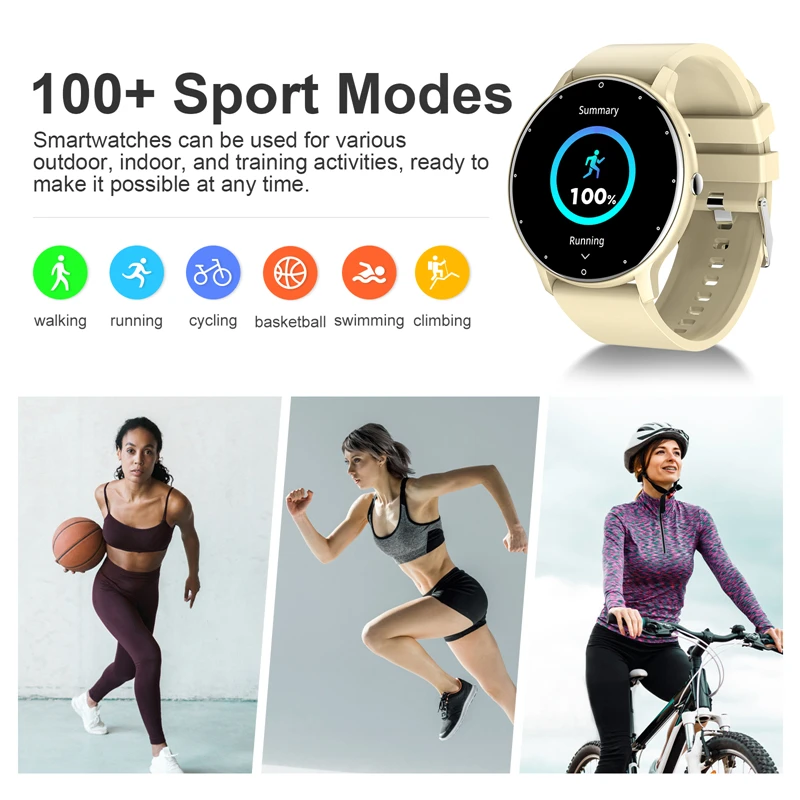 LIGE Women Bluetooth Call Smart Watch HeartRate Blood Pressure Monitoring Smartwatches Waterproof Men Smartwatch For Android IOS