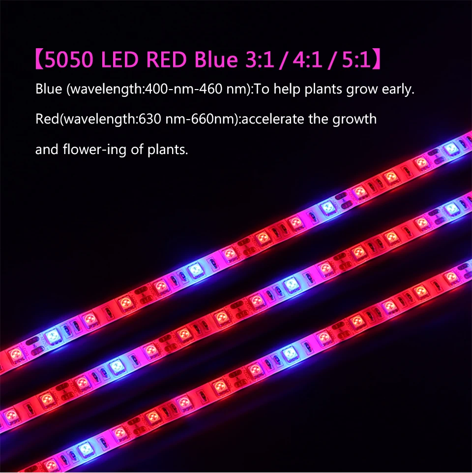 Description Picture 6 of itemWaterproof Smart Wifi Full Spectrum Grow LED Strip Light App Remote Control Plant Growth Tent Lamp Greenhouse Hydroponic Plant