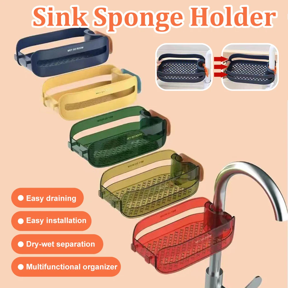 2 in 1 Home Sink Organizer Faucet Hanging Drain Rack kitchen bathroom  organizer Drainer Towel Rack Storage Shelf Kitchen Tools - AliExpress