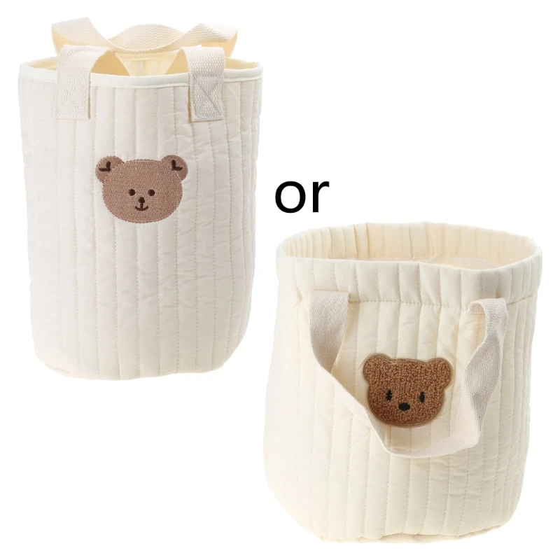 

Bear Storage Bucket Cotton Storage Basket Diaper Bag Large Capacity Cotton Storage Bin for Home Nursery Room